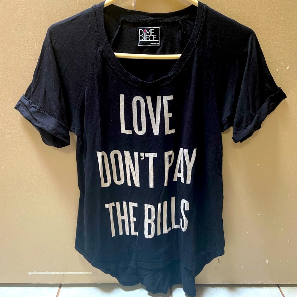 Dimepiece shirt. Black. Size M.